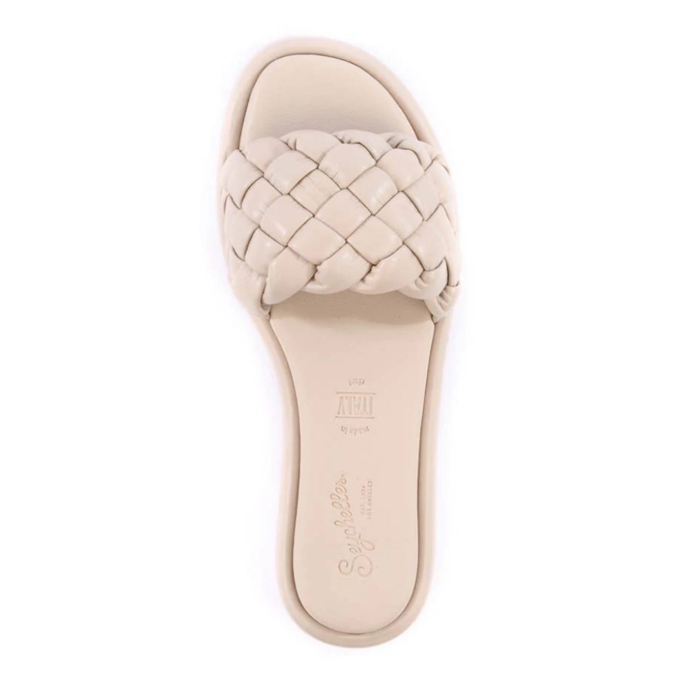 Seychelles Bellissima leather slides woven